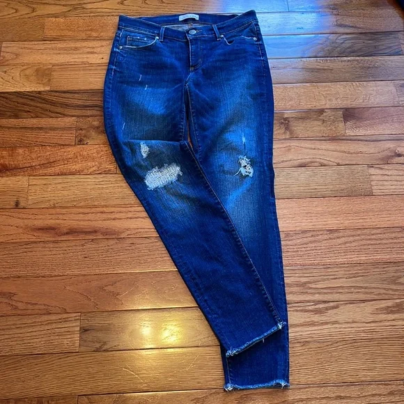 LOFT MODERN SKINNY DISTRESSED JEANS - Picture 2 of 9